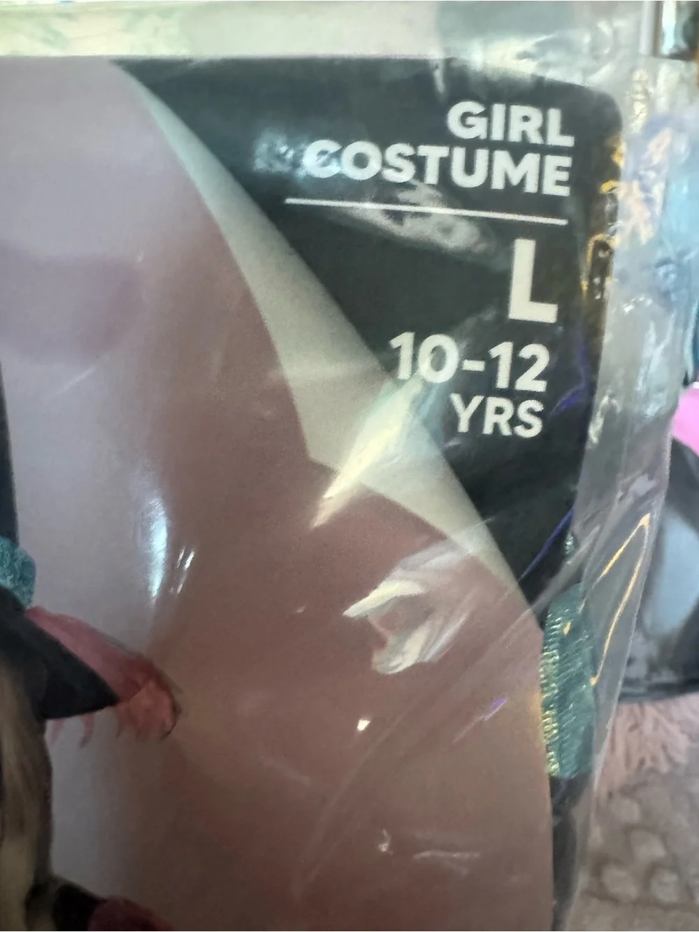 Girls' Pink and Black Complete Witch Costume BRAND NEW Size Large 10-12 Years